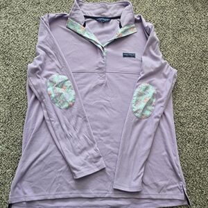 Simply Southern Lavender Sweatshirt with Patterned Accents